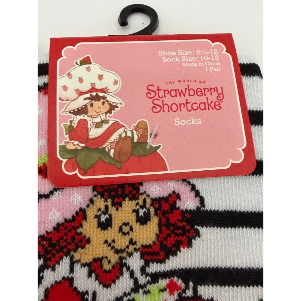 Rainbow Brite Strawberry Shortcake Socks 2 Pair Set Retro 80s Cartoon Crew NEW